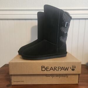Bearpaw Boshie Womens‎ Size 10 Black Winter Boots New